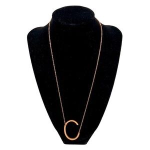 Rose Gold Initial "C" Necklace New with box!